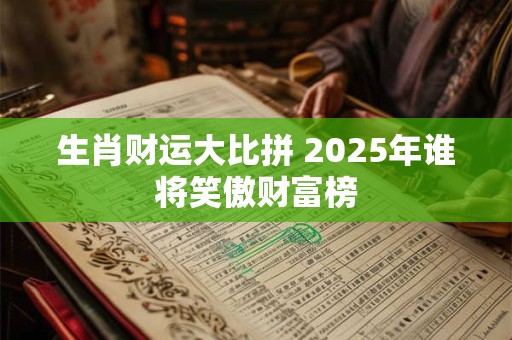 生肖财运大比拼 2025年谁将笑傲财富榜