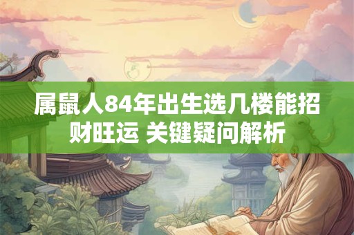 属鼠人84年出生选几楼能招财旺运 关键疑问解析