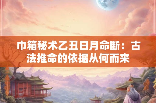 巾箱秘术乙丑日月命断：古法推命的依据从何而来