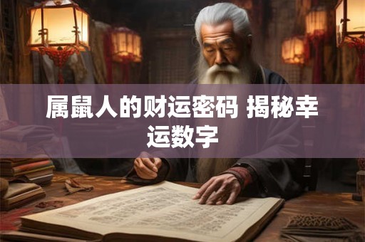 属鼠人的财运密码 揭秘幸运数字