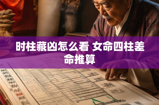 时柱藏凶怎么看 女命四柱差命推算