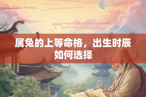 属兔的上等命格，出生时辰如何选择