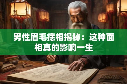 男性眉毛痣相揭秘：这种面相真的影响一生
