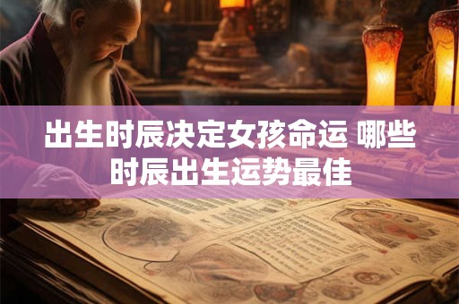 出生时辰决定女孩命运 哪些时辰出生运势最佳