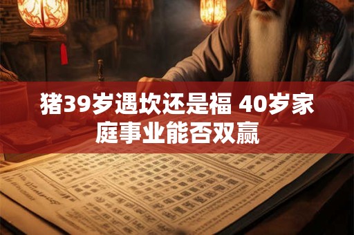 猪39岁遇坎还是福 40岁家庭事业能否双赢