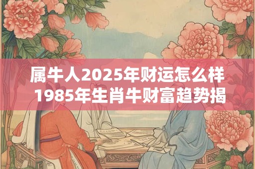 属牛人2025年财运怎么样 1985年生肖牛财富趋势揭秘