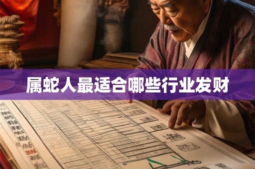 属蛇人最适合哪些行业发财