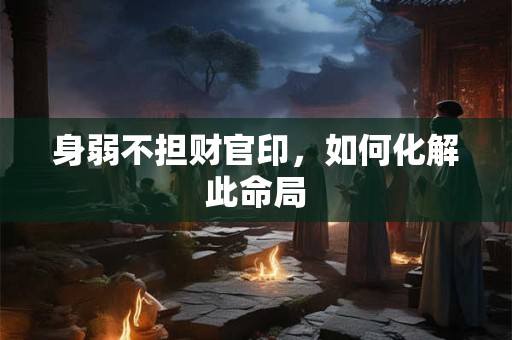 身弱不担财官印，如何化解此命局