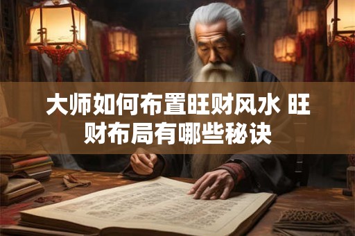 大师如何布置旺财风水 旺财布局有哪些秘诀