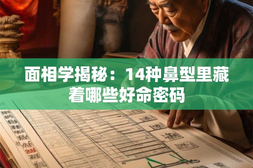 面相学揭秘：14种鼻型里藏着哪些好命密码