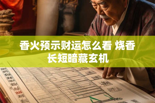 香火预示财运怎么看 烧香长短暗藏玄机