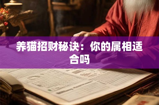 详细阅读:养猫招财秘诀:你的属相适合吗 养猫招财秘诀:你的属相适合吗