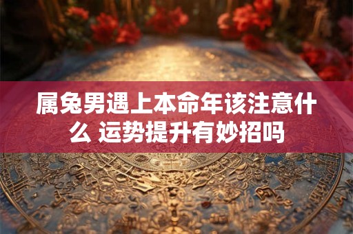 属兔男遇上本命年该注意什么 运势提升有妙招吗