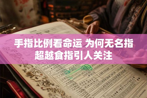 手指比例看命运 为何无名指超越食指引人关注