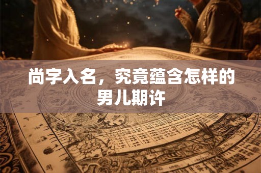 尚字入名，究竟蕴含怎样的男儿期许