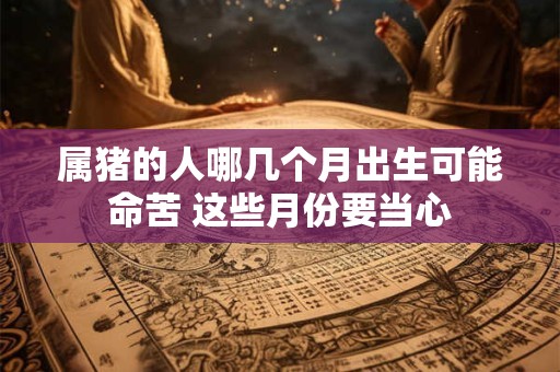 属猪的人哪几个月出生可能命苦 这些月份要当心