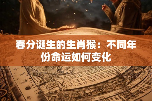 春分诞生的生肖猴：不同年份命运如何变化