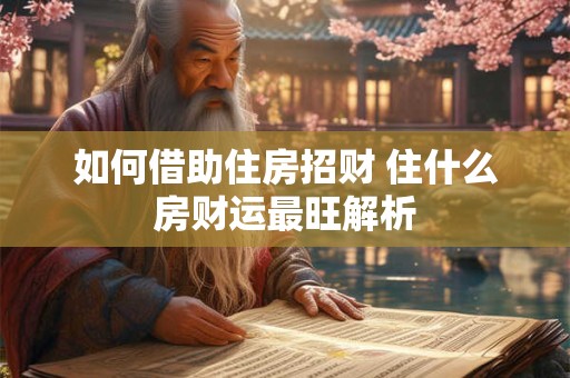 如何借助住房招财 住什么房财运最旺解析