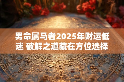 男命属马者2025年财运低迷 破解之道藏在方位选择