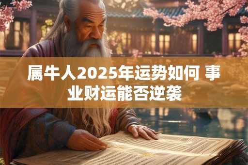 属牛人2025年运势如何 事业财运能否逆袭