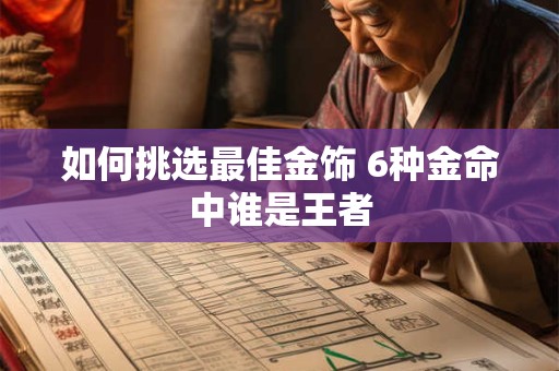 如何挑选最佳金饰 6种金命中谁是王者