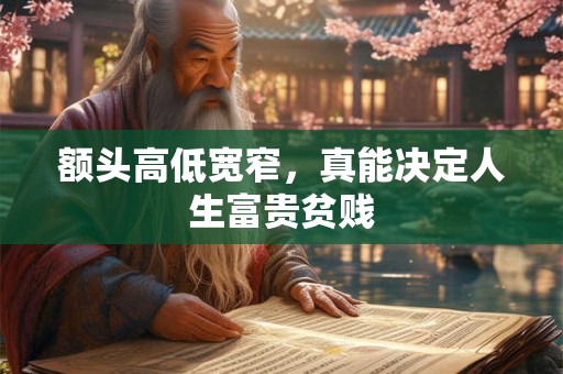 额头高低宽窄，真能决定人生富贵贫贱