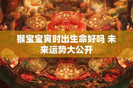 猴宝宝寅时出生命好吗 未来运势大公开