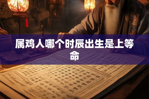 属鸡人哪个时辰出生是上等命