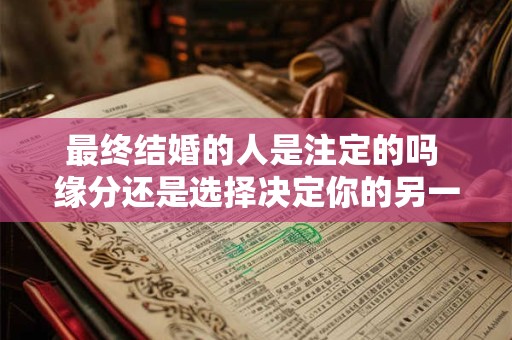 最终结婚的人是注定的吗 缘分还是选择决定你的另一半