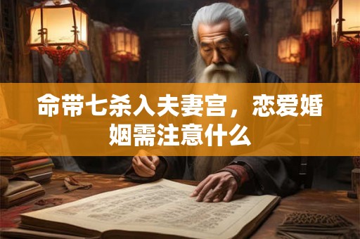 命带七杀入夫妻宫，恋爱婚姻需注意什么