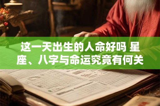 这一天出生的人命好吗 星座、八字与命运究竟有何关联