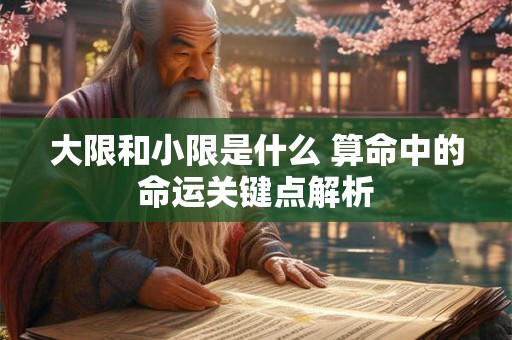 大限和小限是什么 算命中的命运关键点解析