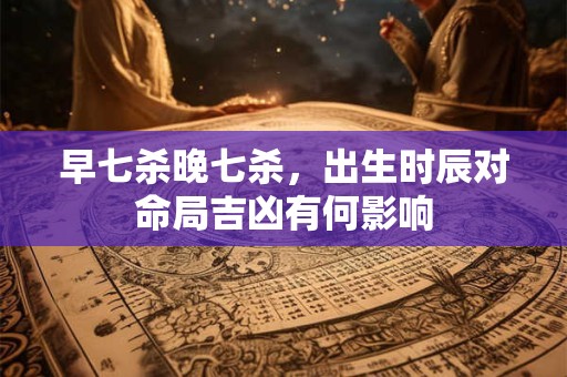 早七杀晚七杀，出生时辰对命局吉凶有何影响