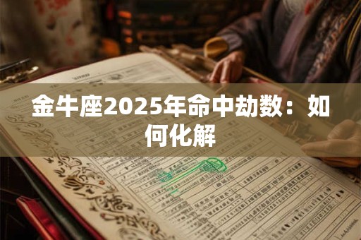 金牛座2025年命中劫数：如何化解