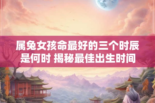 属兔女孩命最好的三个时辰是何时 揭秘最佳出生时间