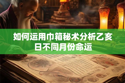 如何运用巾箱秘术分析乙亥日不同月份命运