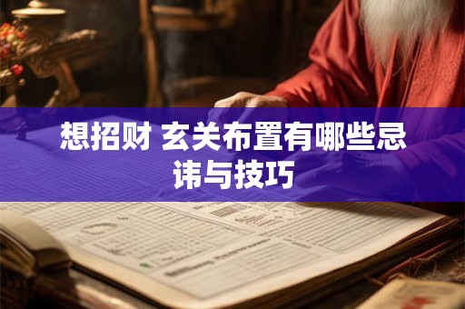 想招财 玄关布置有哪些忌讳与技巧