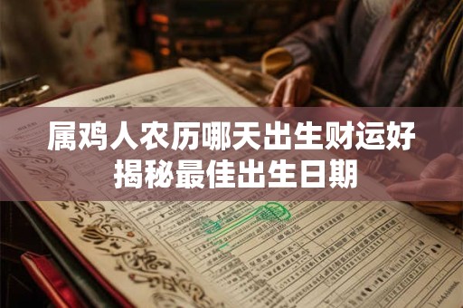 属鸡人农历哪天出生财运好 揭秘最佳出生日期