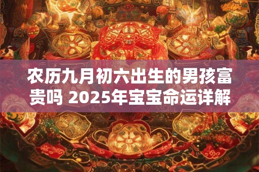 农历九月初六出生的男孩富贵吗 2025年宝宝命运详解