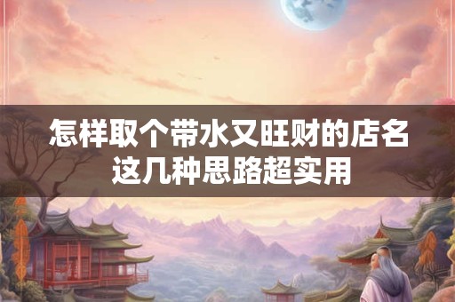 怎样取个带水又旺财的店名 这几种思路超实用