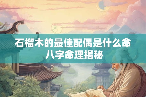 石榴木的最佳配偶是什么命 八字命理揭秘