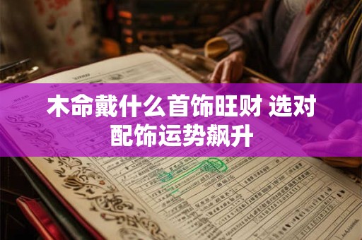 木命戴什么首饰旺财 选对配饰运势飙升