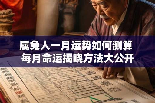 属兔人一月运势如何测算 每月命运揭晓方法大公开