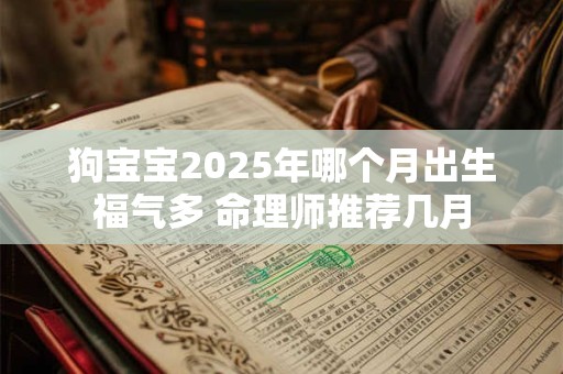 狗宝宝2025年哪个月出生福气多 命理师推荐几月