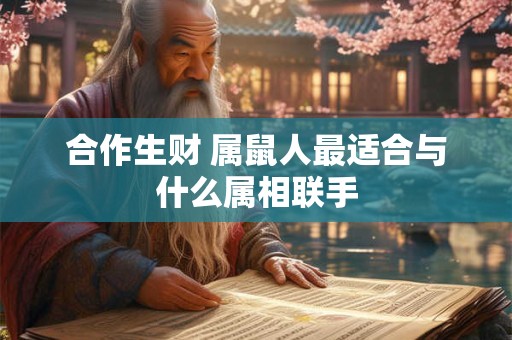 合作生财 属鼠人最适合与什么属相联手