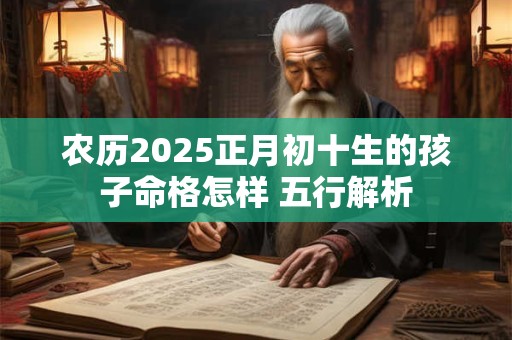 农历2025正月初十生的孩子命格怎样 五行解析