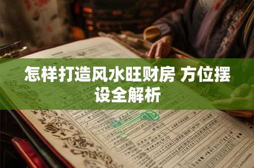 怎样打造风水旺财房 方位摆设全解析