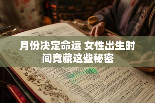 月份决定命运 女性出生时间竟藏这些秘密