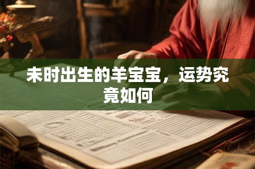 未时出生的羊宝宝，运势究竟如何
