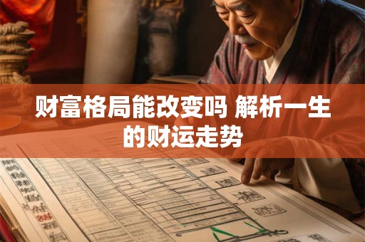 财富格局能改变吗 解析一生的财运走势